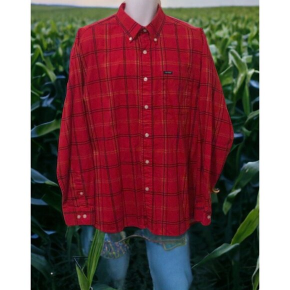 Ivy Crew Classics Men Button Down Shirt Size XL Red Plaid Long Sleeve Red - Picture 3 of 12